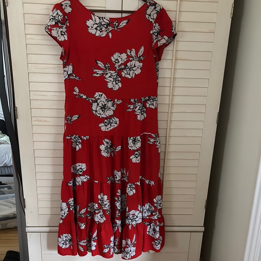 Free people Floral Red Dress